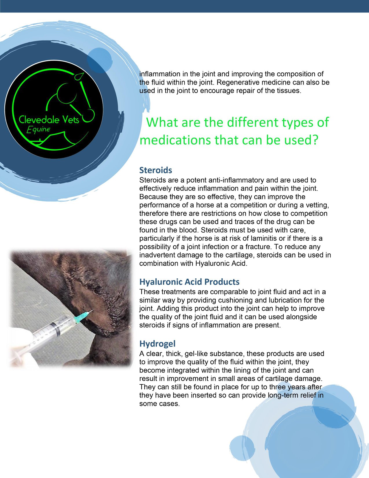 Intra-articular Injections and Medications 2