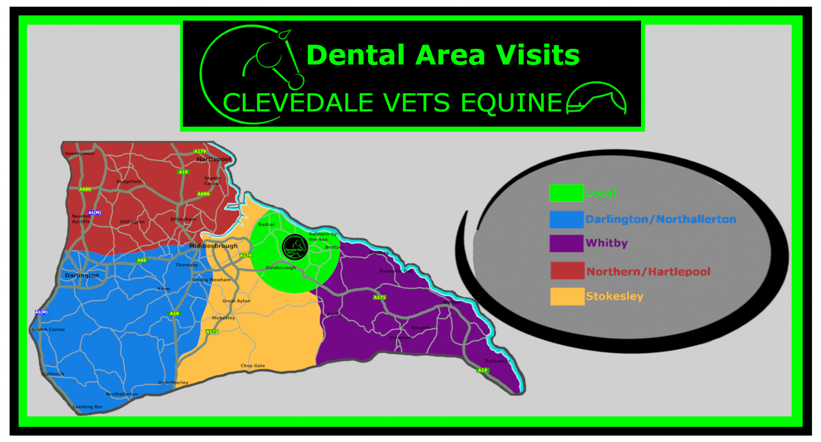 Free Equine Dental Area Visits Map